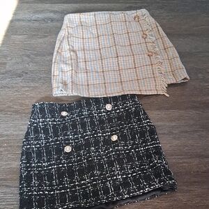 Plaid and Tweed Women's Skirt Set